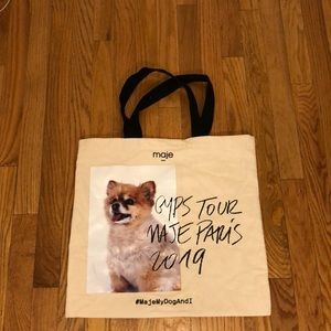 Maje Printed Canvas Tote